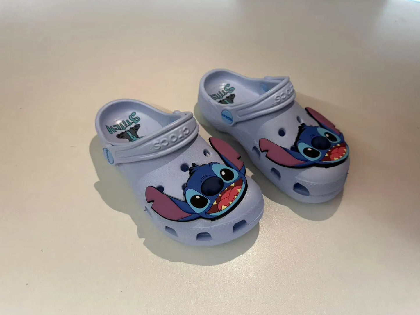 New Disney Lilo & Stitch Cartoon Beach Shoes – Non-Slip Breathable Casual Footwear for Boys, Girls & Adults