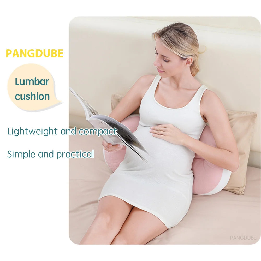 PANGDUBE Pregnancy Pillow — Cotton Body Pillow with Free Waist Support Auxiliary Pillow for Pregnant Women Sleeping