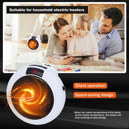 Portable Electric PTC Ceramic Heater — Mini Hot Air Fan for Home, Desktop, or Wall Mount Winter Heating