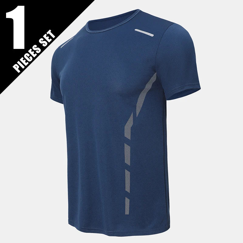 Men’s Summer Quick-Dry Sports T-Shirt – Printed Short Sleeve Loose Fit Athletic Running & Fitness Top for Teens and Adults