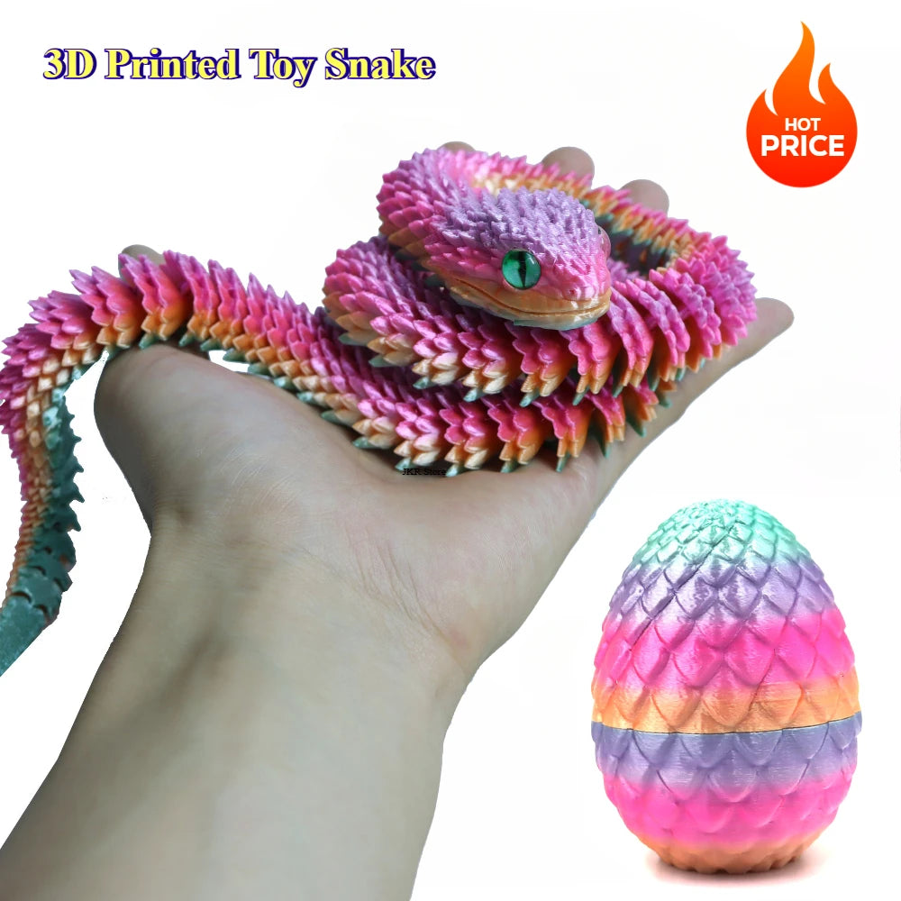 3D Printed Snake Egg Toys – Rotating Articulating Desktop Decorations & Anime-Inspired Home Decor Figures