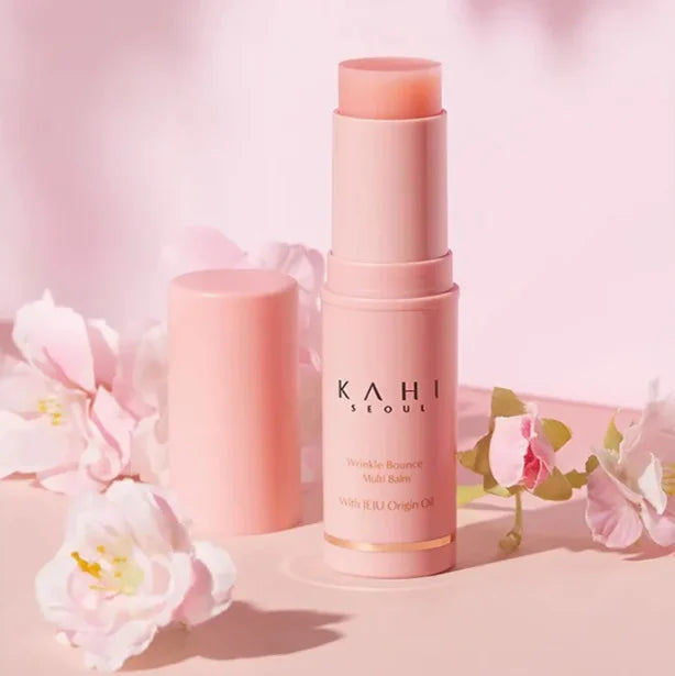 KAHI Wrinkle Bounce Multi Balm Stick 9g - PDRN Collagen Moisturizing Essence Balm with Jeju Oil for Face Care