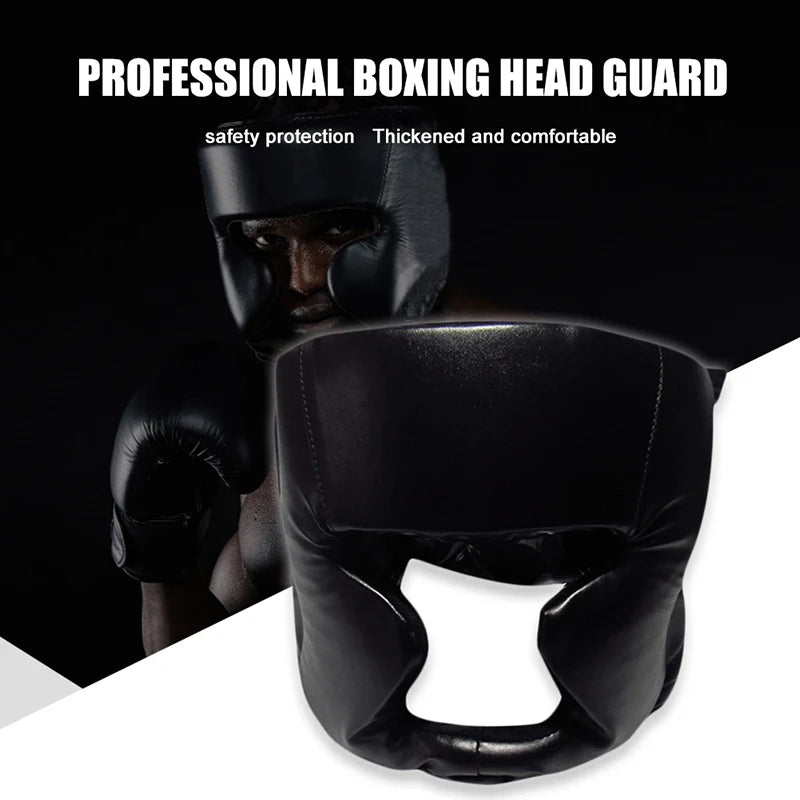 Full-Covered Boxing Helmet - Thickened Head Protector for Men & Women - Karate, Muay Thai, Taekwondo Training Head Guard
