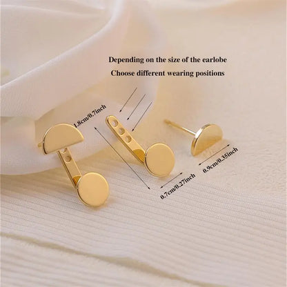 Metal Geometric Circle Pendant Ear Jackets – Open Design Earrings for Women, Daily Wear, Party & Wedding Accessories 2024