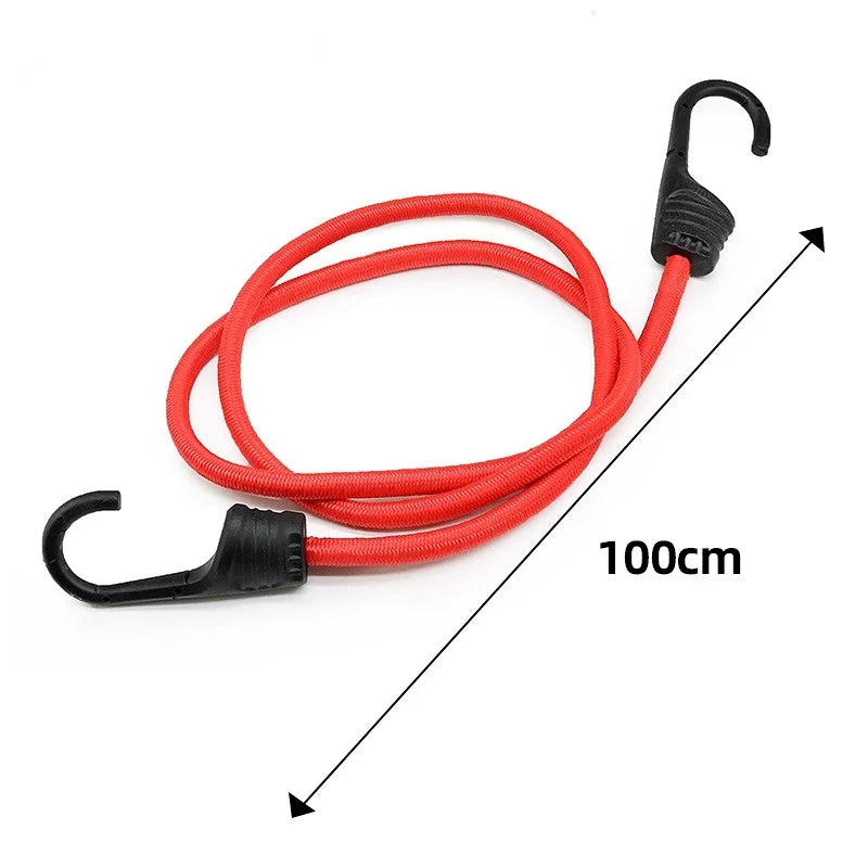 Motorcycle Elastic Luggage Rack with Hooks - Adjustable Cargo Lashing Rope & Fixing Belt for Bike Accessories