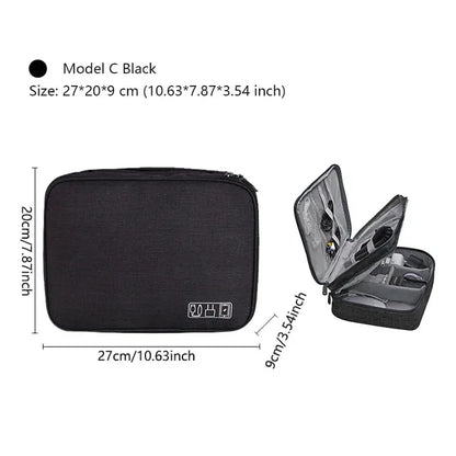 Waterproof Travel Cable Organizer Bag – Portable Digital Storage Pouch for Electronic Accessories