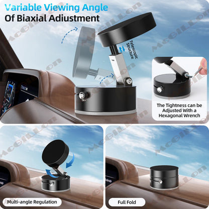 Vacuum Magnetic Folding Swivel Stand – Double-Sided Suction Cup Universal Mobile Phone Holder