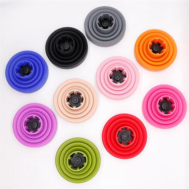 Universal Silicone Hairdryer Diffuser Cover - Black Pink Salon Tool for Adjustable Temperature Resistant Hair Drying - Dispersing Hair Dryer