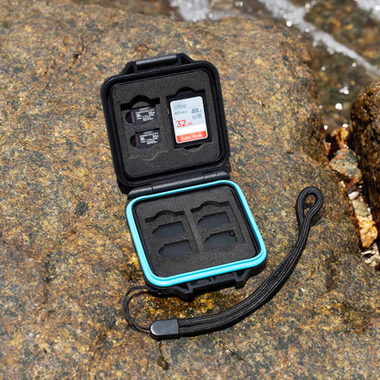 JJC SD & Micro SD Card Holder – Waterproof, Shockproof Hard Case with EVA Foam Pad for Memory Card Storage