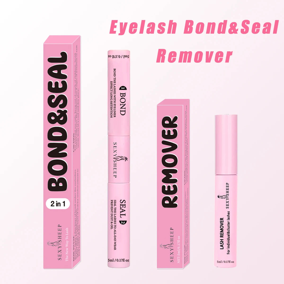 10ML Lash Cluster Glue & Seal – 2-in-1 Eyelash Adhesive for Long-Lasting Black Lash Bond