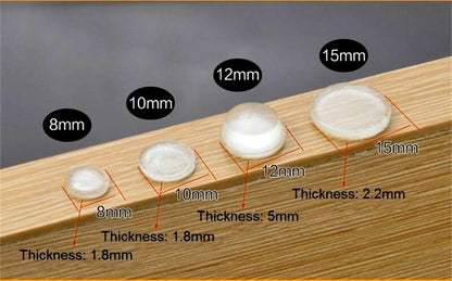 18–100Pcs Soft Silicone Anti-Slip Bumper Pads - Rubber Furniture Feet, Cabinet Dampers, Drawer & Door Cushion Protectors