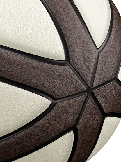 Veidoorn Official Size 7 Basketball — Brown Beige PU, 4-Layer Durable Outdoor Game Ball, Professional Quality