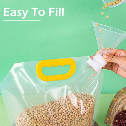 1/3/5pcs Sealed Storage Bags - Transparent, Thickened, Moisture and Insect-Proof Food-Grade Bags for Rice and Grains Packaging