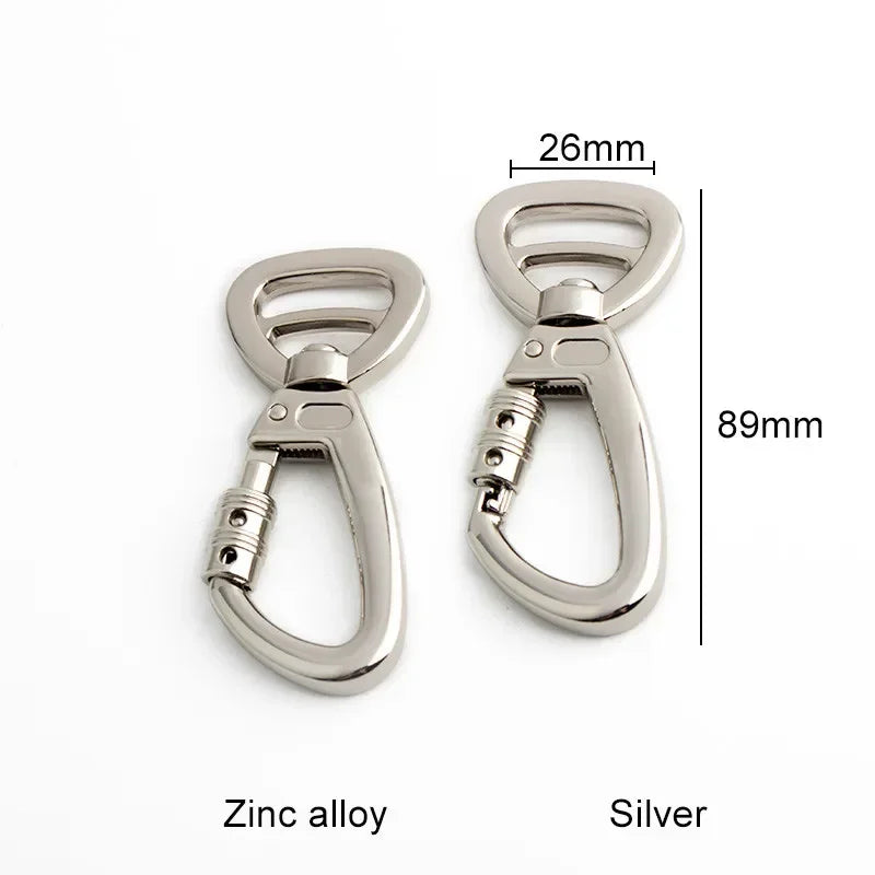 Auto-Locking Dog Leash Carabiner Clip – Swivel Rotating Ring Pet Hook for Outdoor Walking, Keychain & Pet Accessories