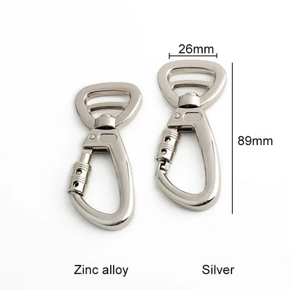 Auto-Locking Dog Leash Carabiner Clip – Swivel Rotating Ring Pet Hook for Outdoor Walking, Keychain & Pet Accessories