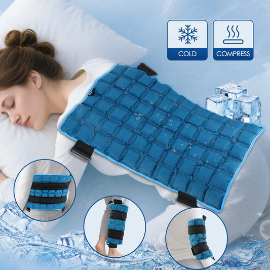 58×35cm Self-Absorbing Water Knee Pad — Hot & Cold Compress Wrap for Knee, Leg, Neck, Shoulder & Hip