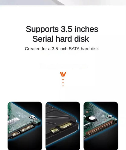 MAIWO 3.5 Inch Dual Bay External Hard Drive Enclosure – SATA Disk Array with 4 RAID Functions for 3.5 Inch HDD