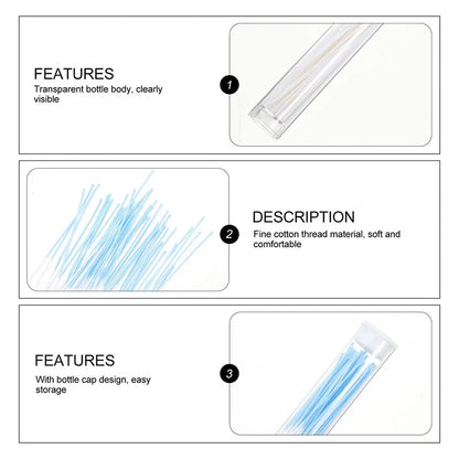 120/60pcs Ear Piercing Cleaning Tools – Disposable Ear Hole Cleaner Paper for Dirt & Odor Removal