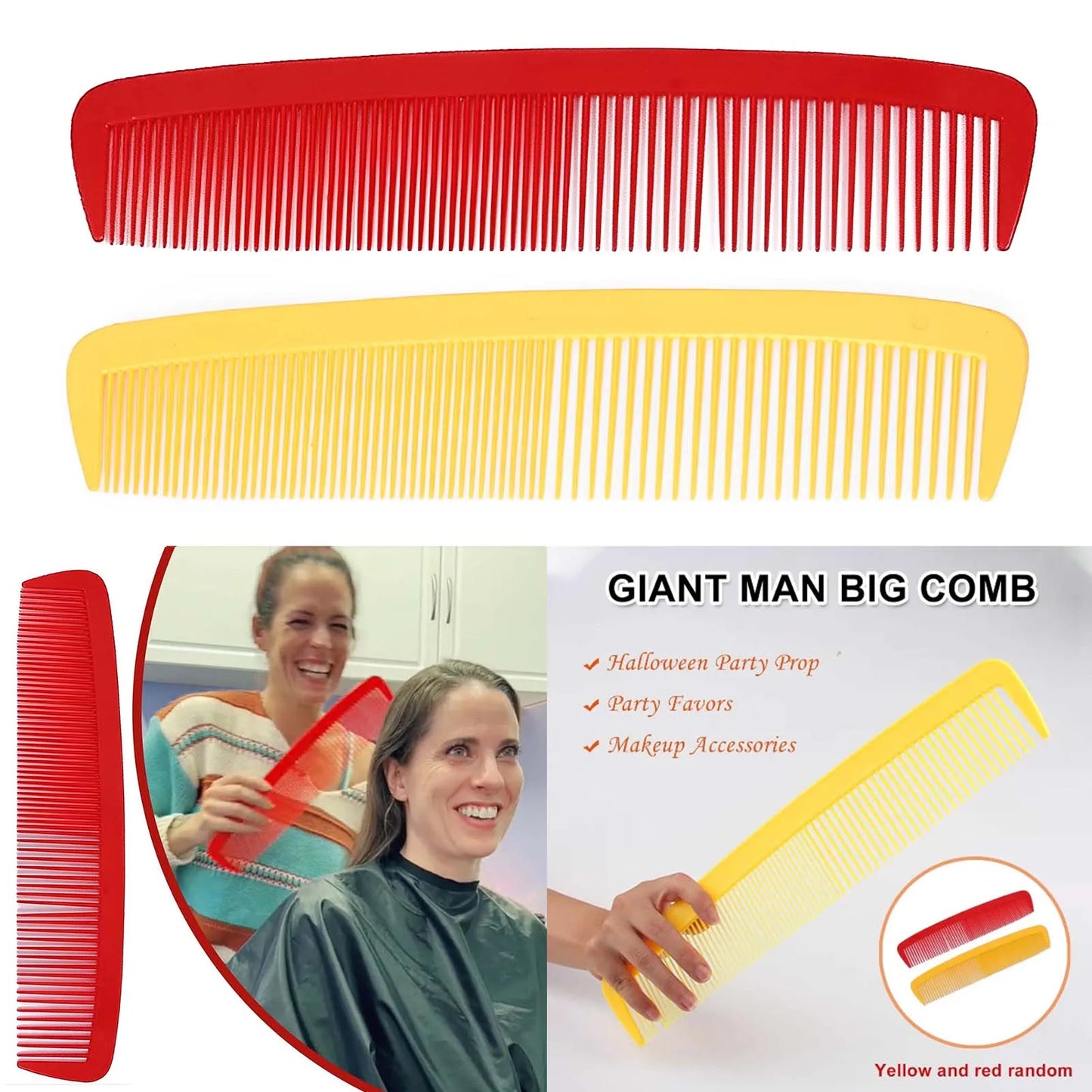 Funny Giant Comb Costume — Halloween Party Accessory for Men & Women