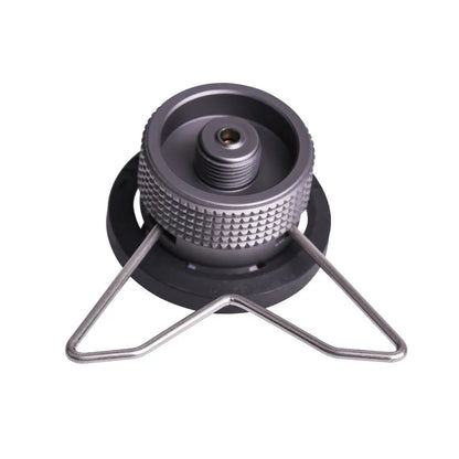 Gas Cartridge Adapter with Bracket: Butane Conversion Nozzle for Lindal Valve Output - 2024 Bottle Input Screw Type