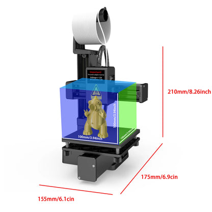 EasyThreed Entry-Level 3D Printer – Compatible with 1.75mm PLA & TPU Filament, Includes Power Adapter
