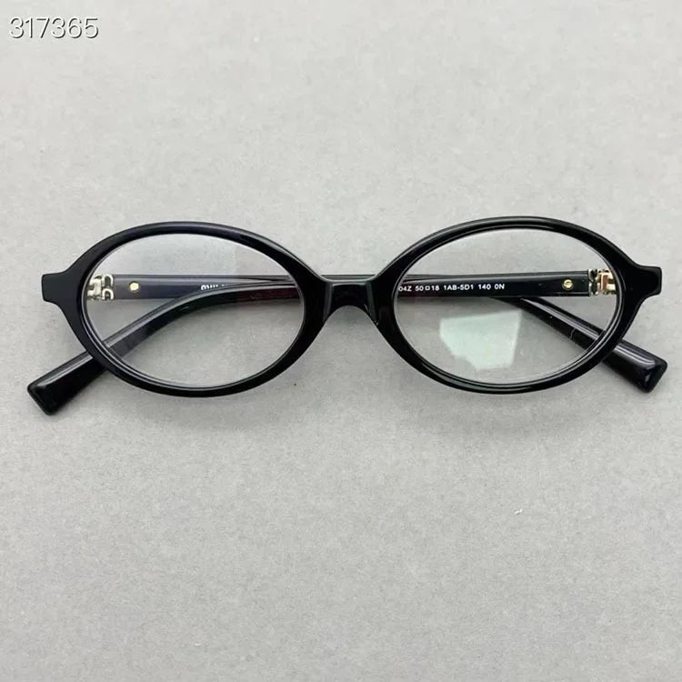 Zhang Yuan Vintage Oval Glasses — English Version Luminous Frame for Men & Women, Fashionable Bookworm Style Eyewear