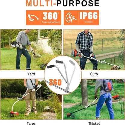 Ergonomic Trimmer Handle Grip – Adjustable Lawn Weed Whacker Auxiliary Handle for Lawn Care, Weeding & Garden Trimming Tool Accessory