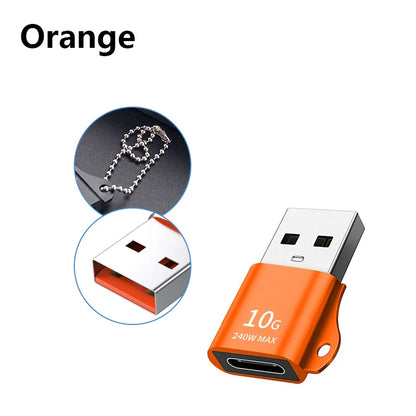USB-C to USB 2.0 Adapter – Type-C Male to Female Converter for Phones, PCs & Laptops