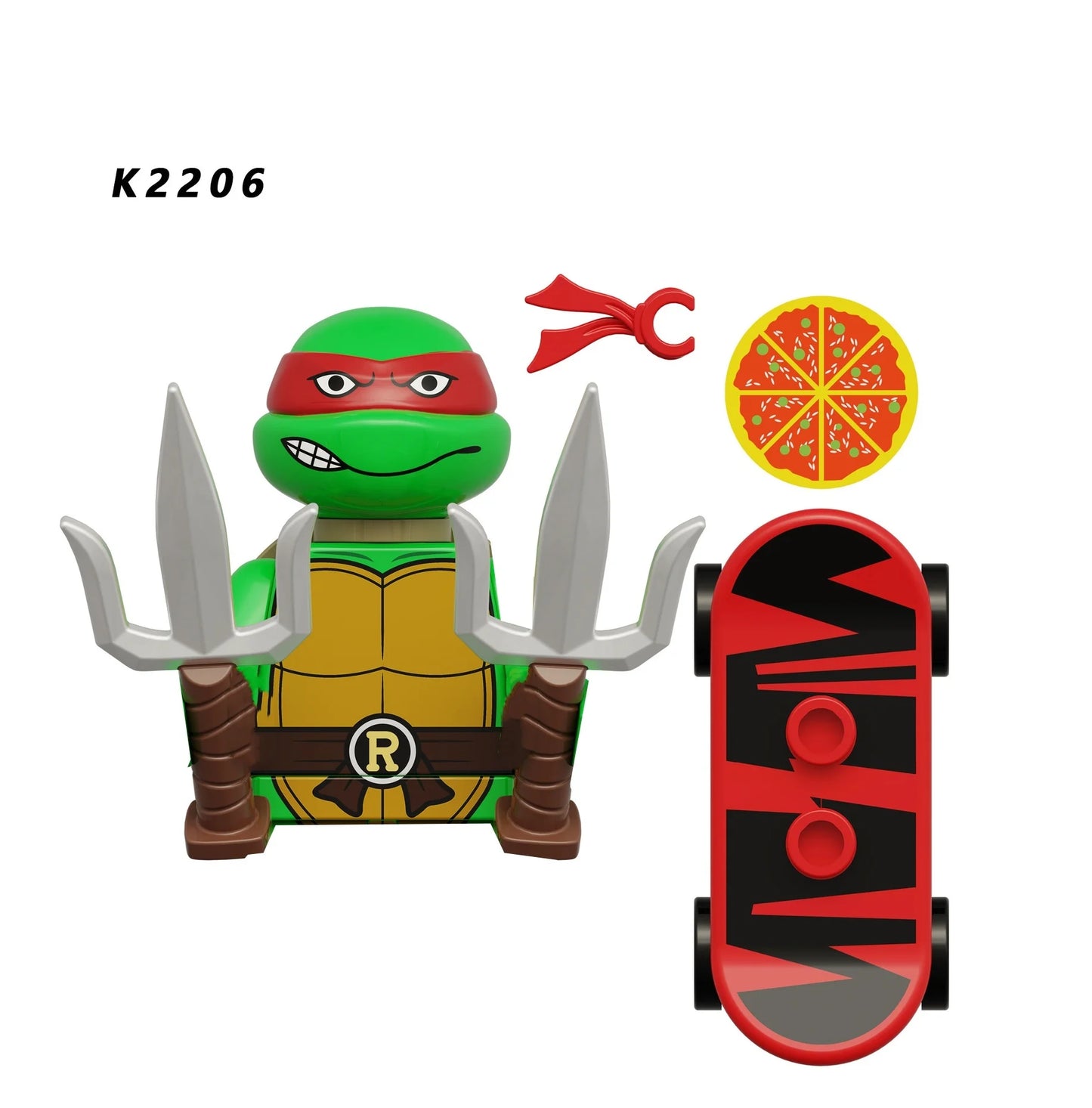 KDL831 Mini Action Figure Building Blocks – Leo, Raph & Don Weapons Movie Bricks MOC DIY Toys for Kids