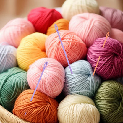 30 Pcs Mixed Color Knitting Needles & Crochet Hooks Set – 7/9/15cm Plastic Yarn Needles for Children DIY Sweater Weaving