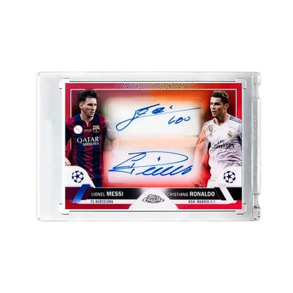 Panini DIY Star Football Card – Messi & Ronaldo Collectible, Homemade Gift for Christmas & Birthday