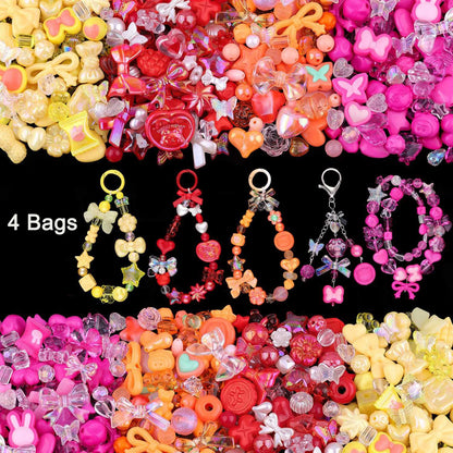 Candy Color Acrylic Beads - Mixed Style DIY Beads for Handmade Bracelets, Phone Chains & Jewelry Making