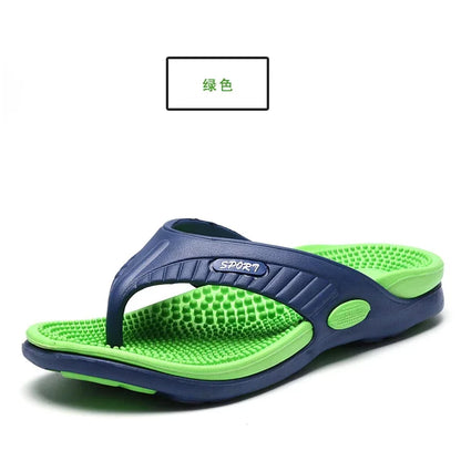 YRZL Summer Men’s Flip Flops - 2024 Soft Bottom Non-Slip Beach Sandals, Comfortable Outdoor Slide Slippers