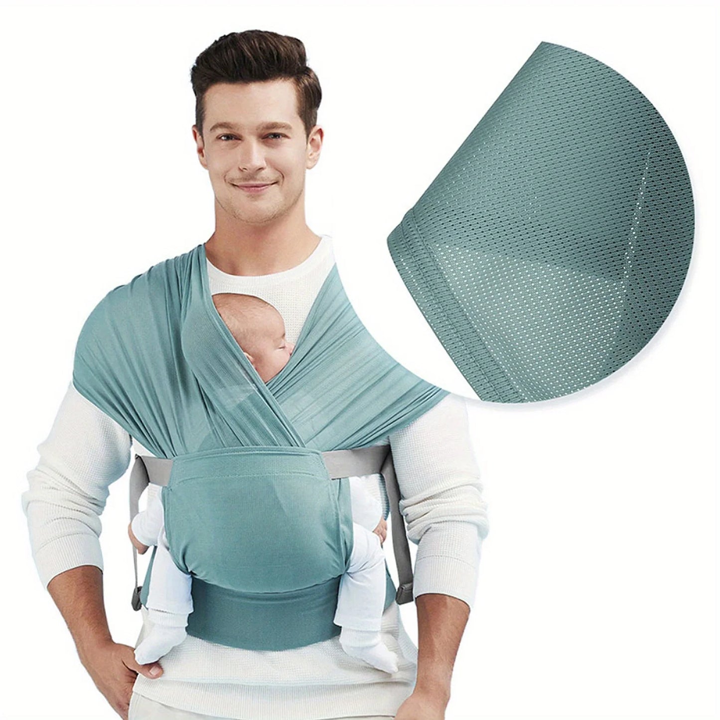 Stretchy Baby Wrap Carrier - Soft Infant Sling for Newborns & Toddlers Up to 41 lbs
