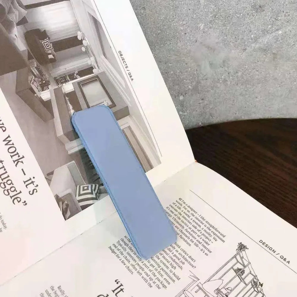 Folding Phone Stand - Self-Adhesive Desktop Sticky Back Phone Holder with Simple Push-Pull Design
