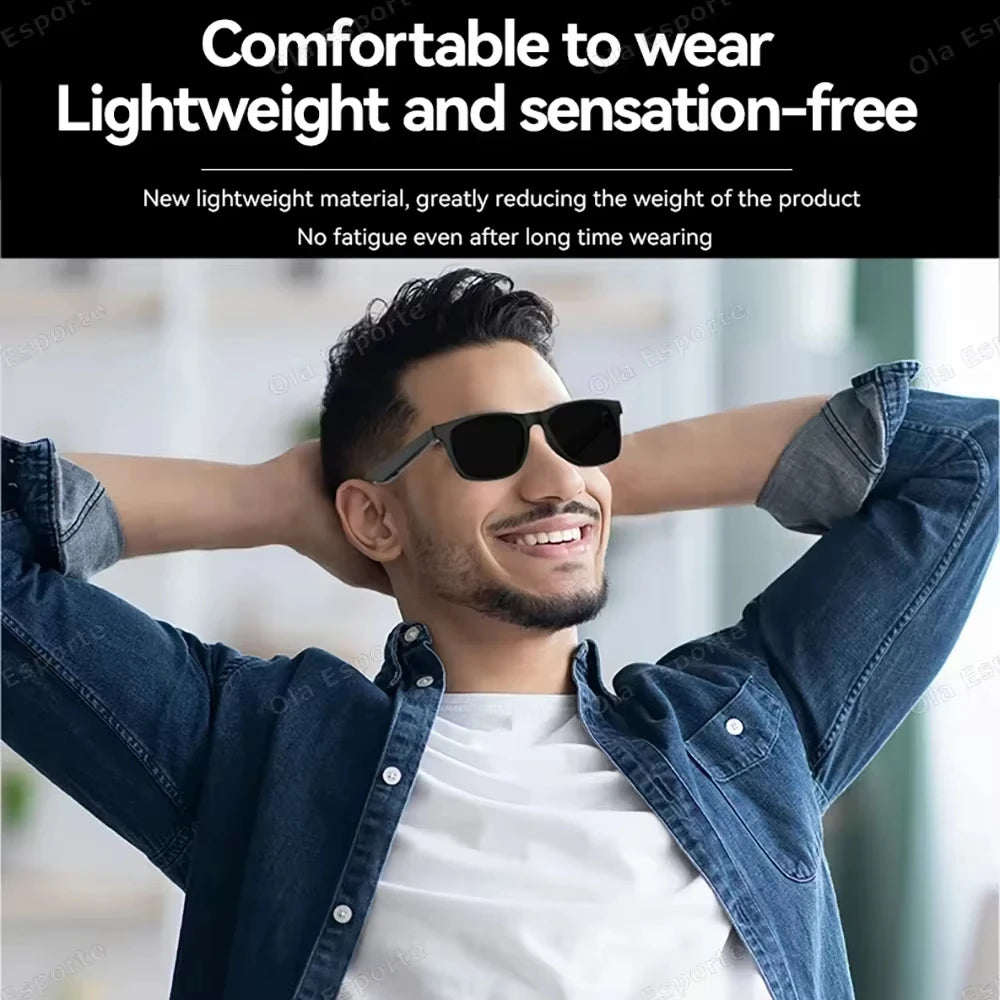 Lenovo AI Smart Glasses – 8K Camera Recording, Touch Control, Voice Assistant, Translation, Music & Wireless Bluetooth Smart Sunglasses