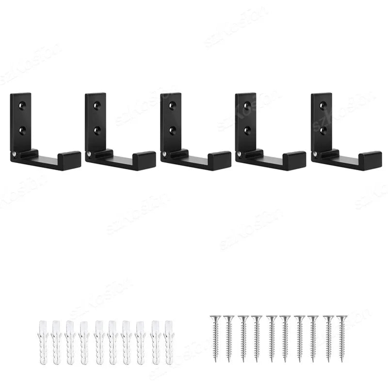 Folding Aluminum Alloy Wall Hooks – Rustproof Coat, Towel & Clothes Hanger (1/5/50 Pack)