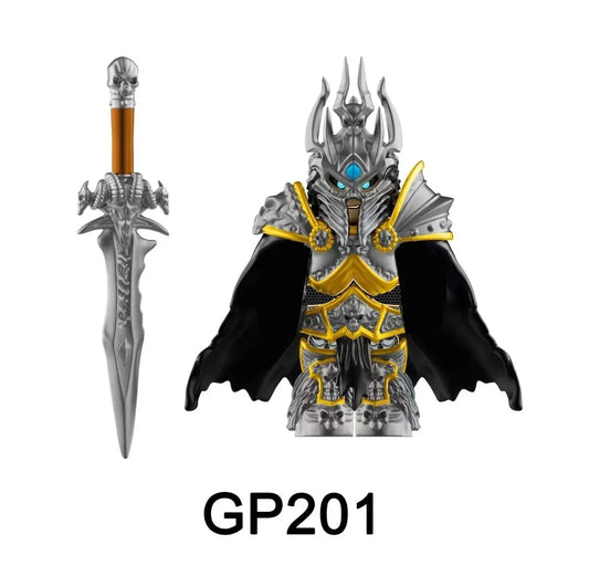 2025 GP201 Lich King Medieval Round Table Building Block Set – Knights Anime Action Figure Model Toy for Collectors & Gifts