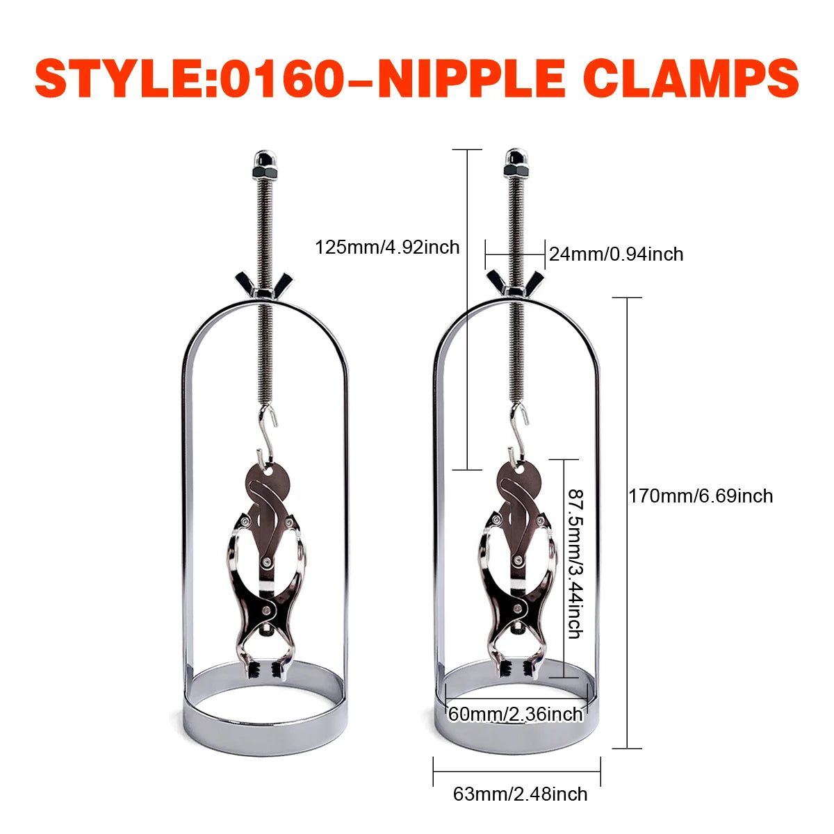 Adjustable Nipple Clamps - Sensory Stimulation Clips for Adult Intimate Play