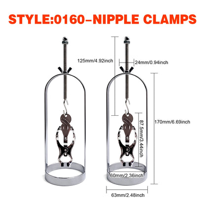 Adjustable Nipple Clamps - Sensory Stimulation Clips for Adult Intimate Play