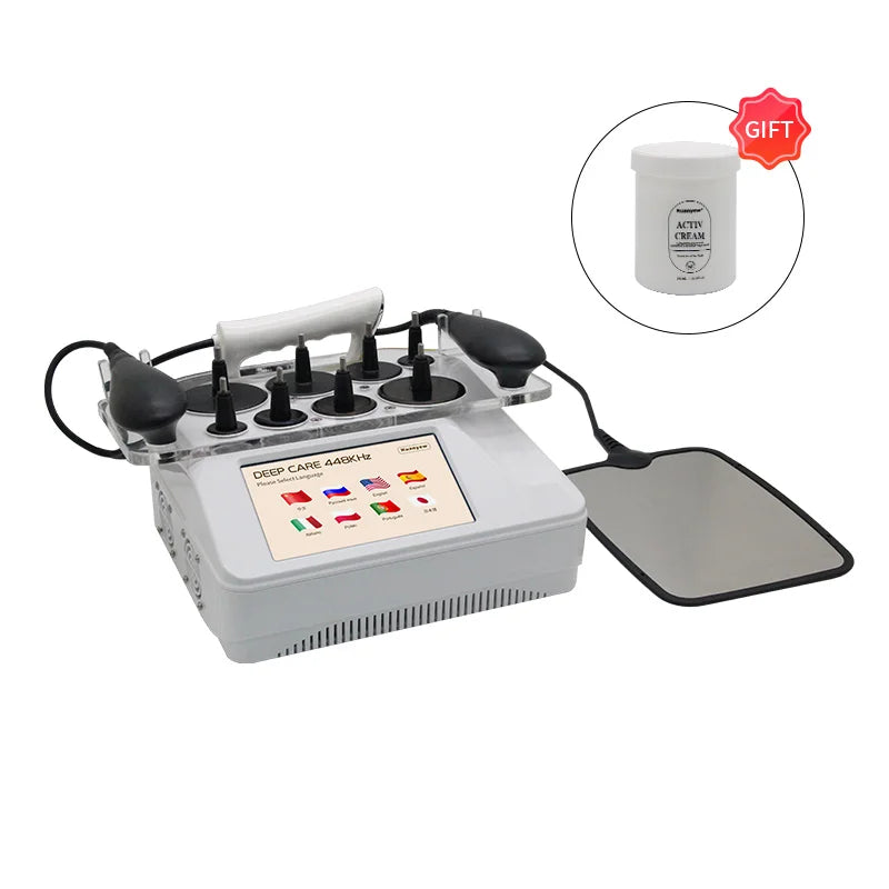 Portable INDIBA 448k RF Therapy Device | Deep Warm Physical Therapy for Pain Relief, Skin Firming & Weight Loss