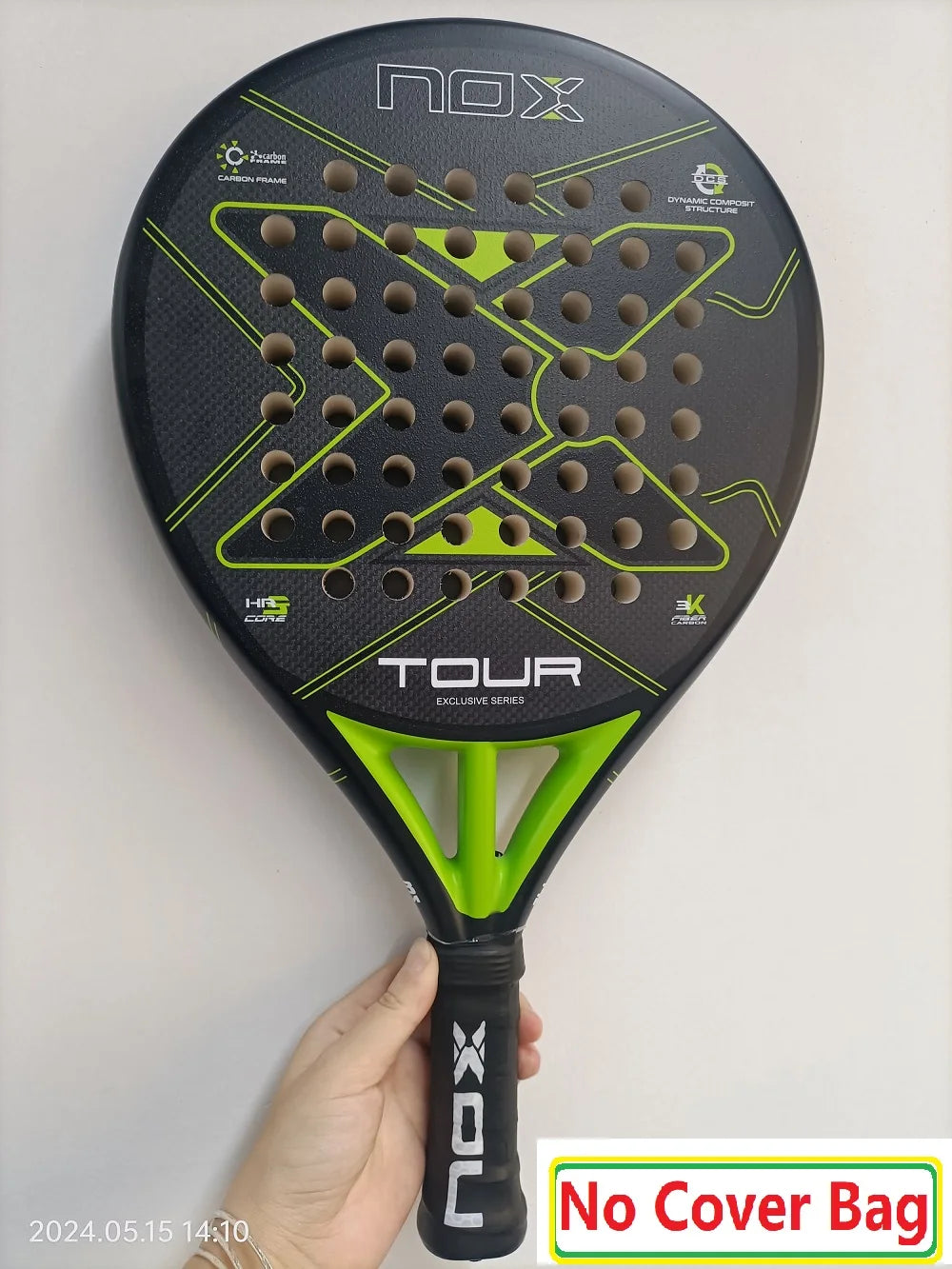 NOX Padel Tennis Racket - Carbon Fiber Diamond-Shaped EVA Sports Racquet