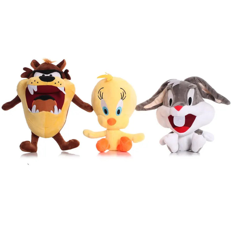 6 Piece Cartoon Character Plush Toy Set - Bugs Bunny, Daffy Duck, Tweety, Cyclone Dog and Bunny Rabbit Stuffed Dolls for Children’s Gifts