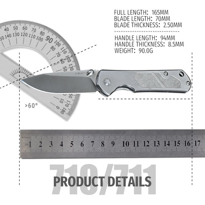 LAND 710/711 Outdoor Folding Knife – Pocket Nail File, Camping, Survival, Fishing & Hunting EDC Tool