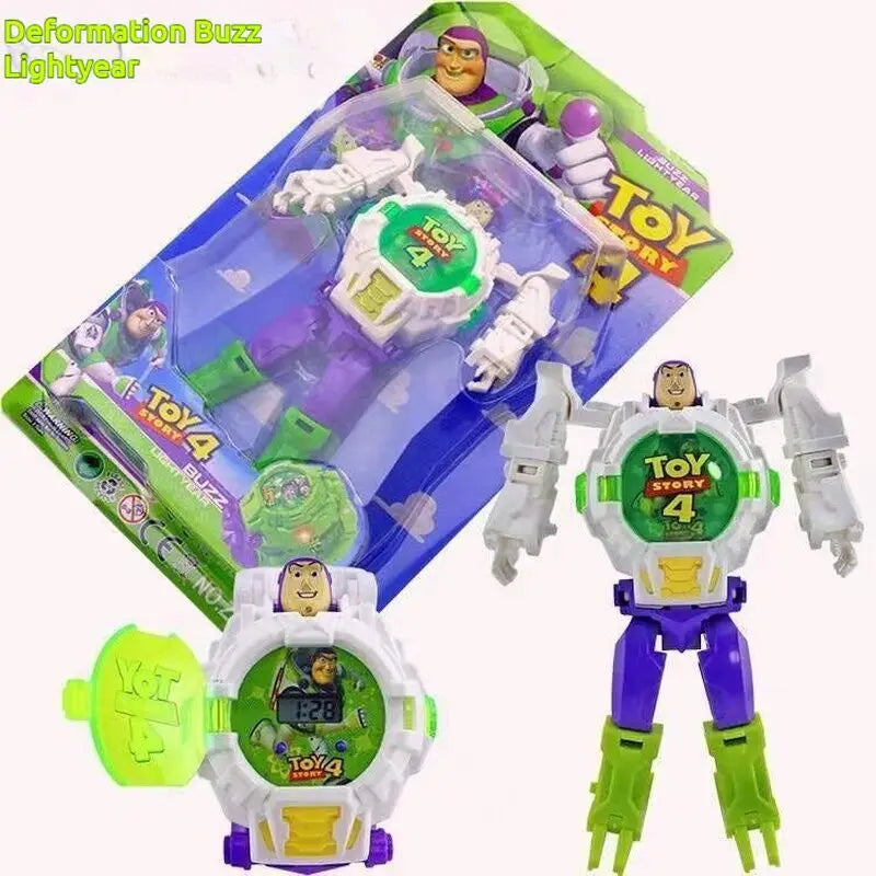 Cartoon Projection Electronic Watch - Fun Deformation Toy Surprise Gift for Children