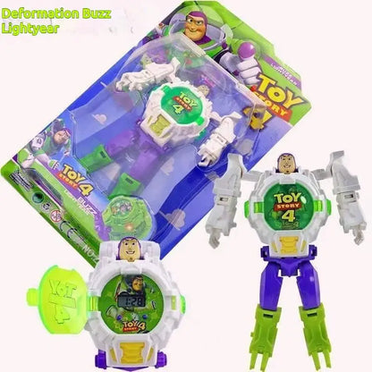 Cartoon Projection Electronic Watch - Fun Deformation Toy Surprise Gift for Children