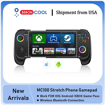 BEBONCOOL MC100 Telescopic Gamepad | Wireless Bluetooth Phone Controller for iOS & Android PUBG COD
