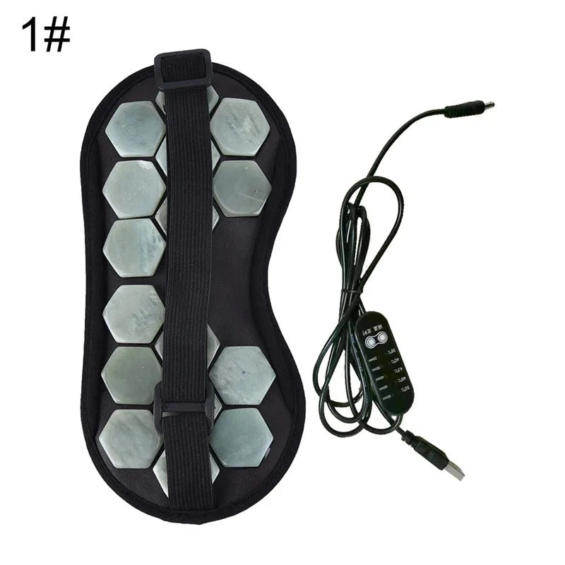 Tourmaline & Jade Electric Eye Massager — Infrared Heat Therapy, Germanium Relaxation for Eye Care & Health Gift