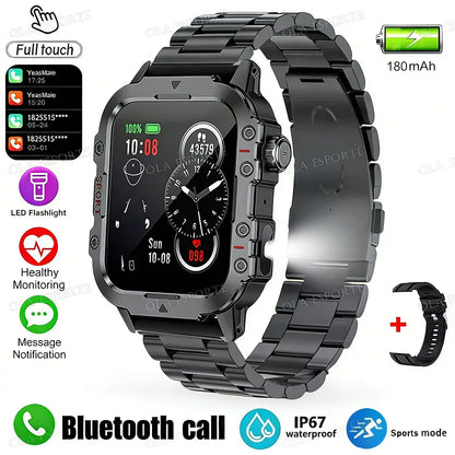Military Smart Watch HT30 - Outdoor Sports Fitness Tracker with GPS & Bluetooth Calls