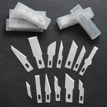 10pcs Non-Slip Metal Craft Knife Blades – Precision Engraving & Cutter Tools for PCB Repair & Mobile Phone Scalpel